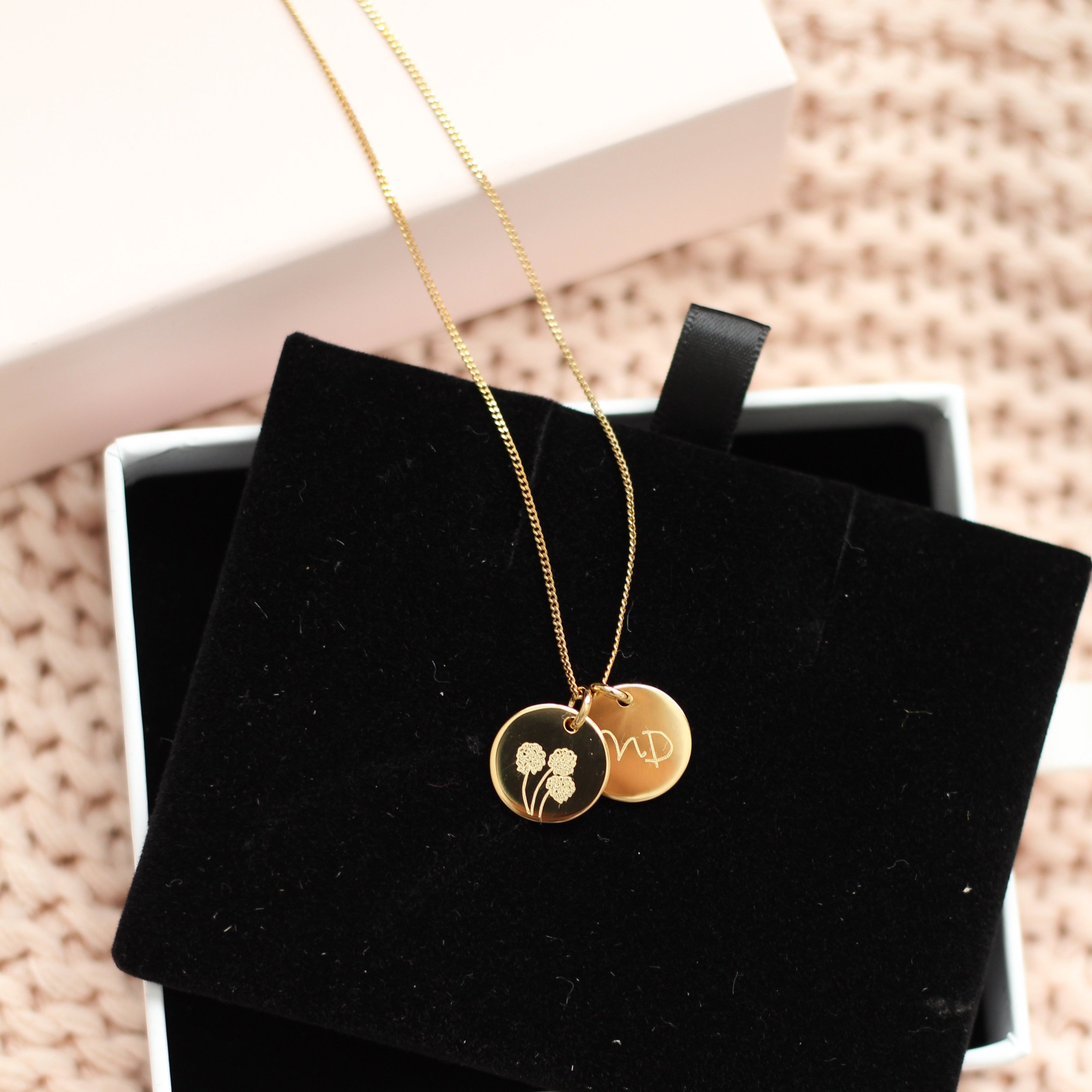 Actual Handwriting Coin Necklace