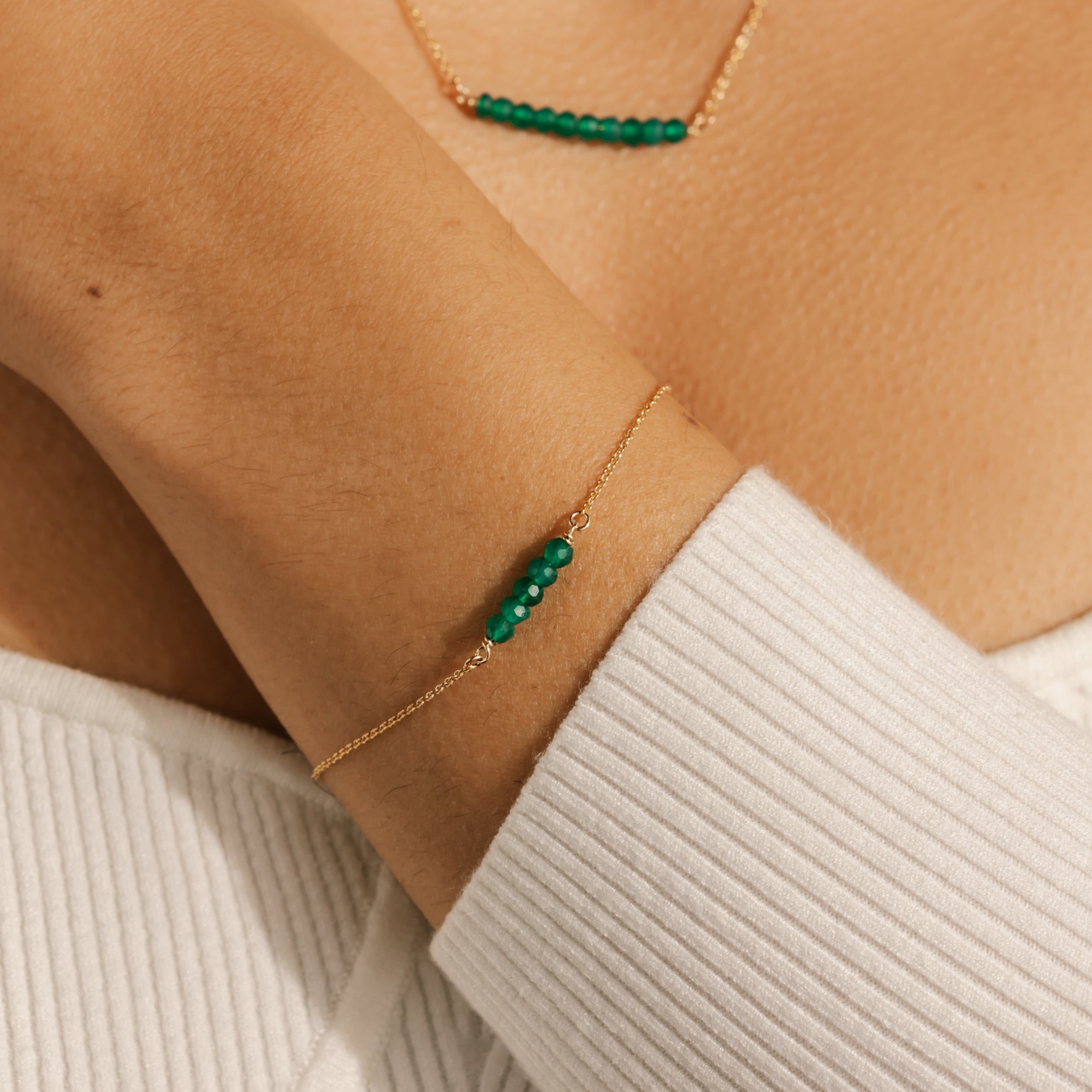 green onyx bracelet made in Canada