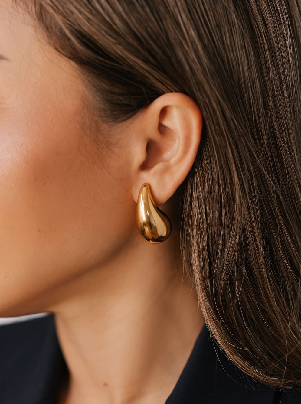 gold bold earrings
