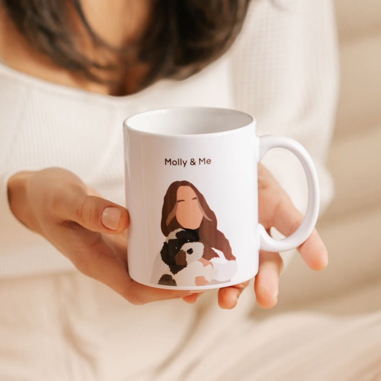 personalized pet portrait mug for pet lovers