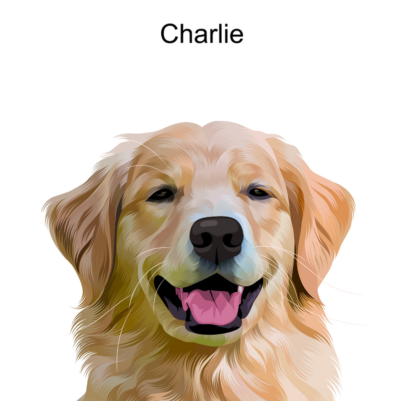 Digital Illustration Pet Portrait (Half Body)